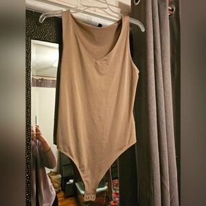 Express Body Contour Bodysuit Size M Tan